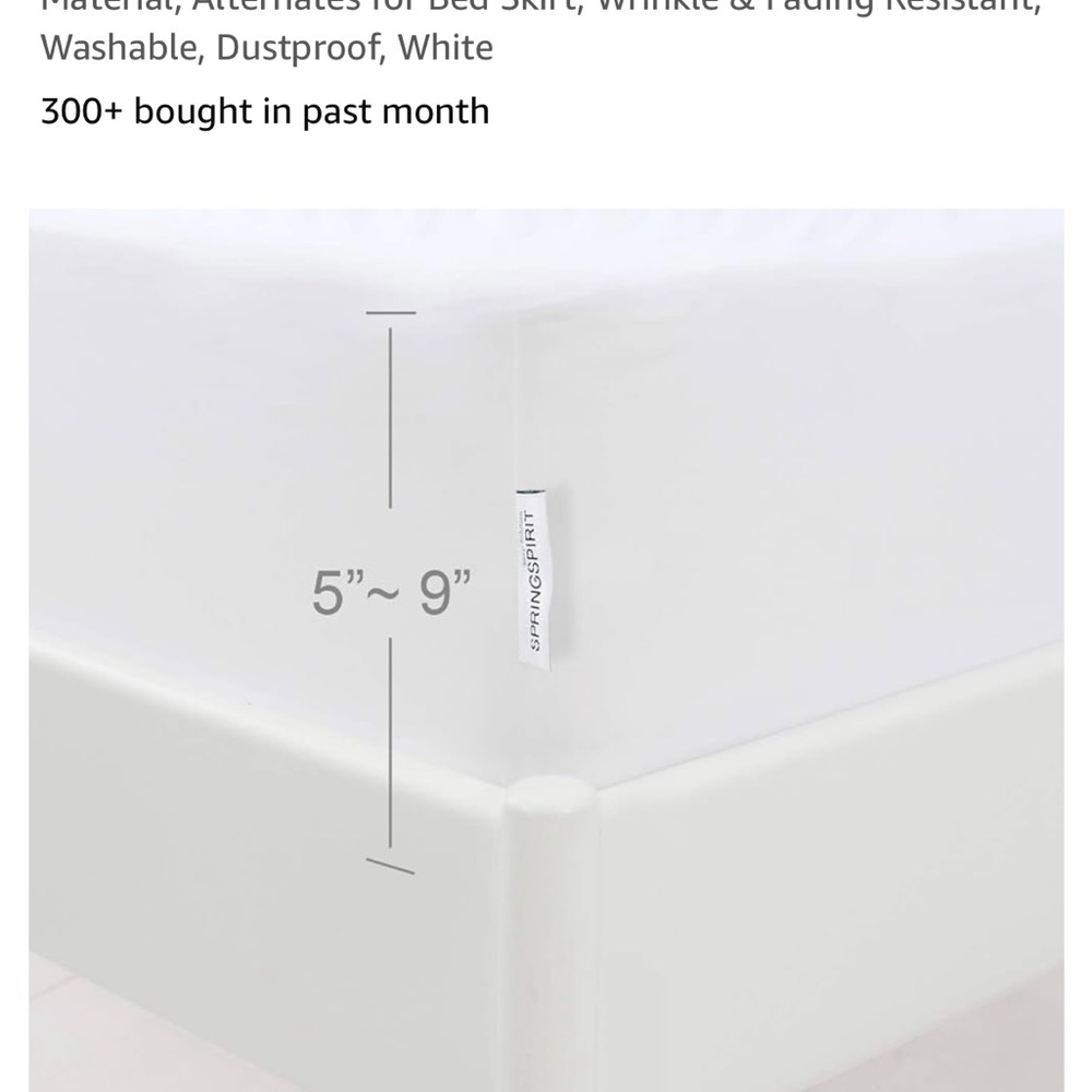 5/$15! Twin size box spring cover (alternate for bed skirt) - Picture 2 of 3